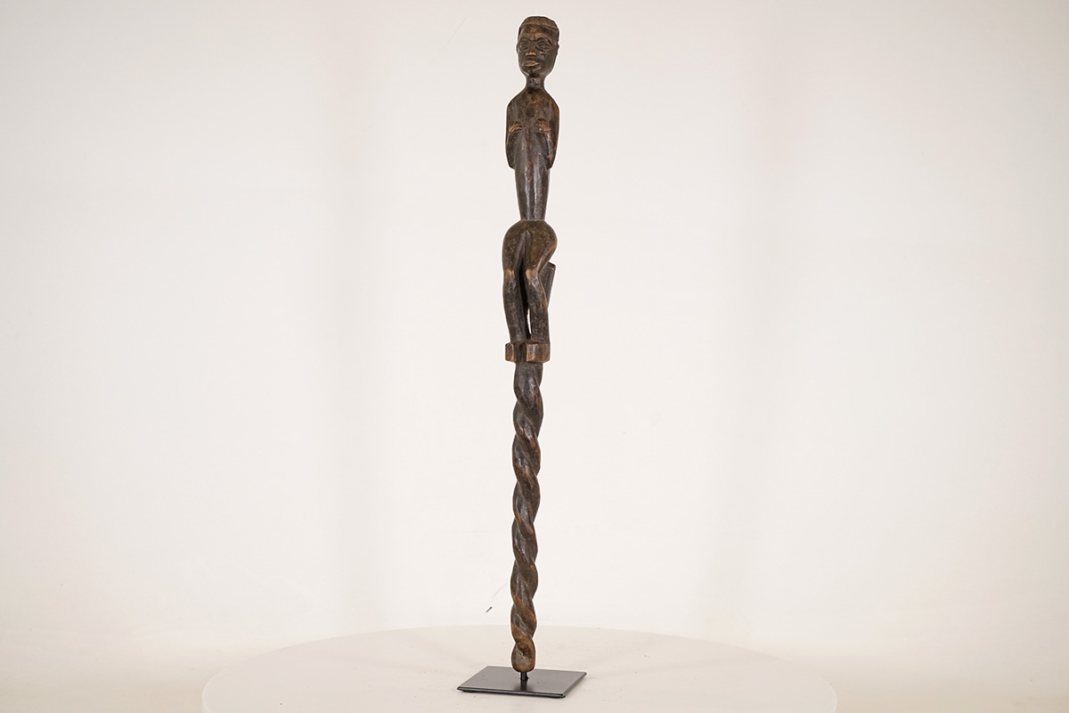 Interesting Dan Figural Staff 25" - Ivory Coast | African Art