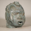 Charming Benin Bronze Head 8"