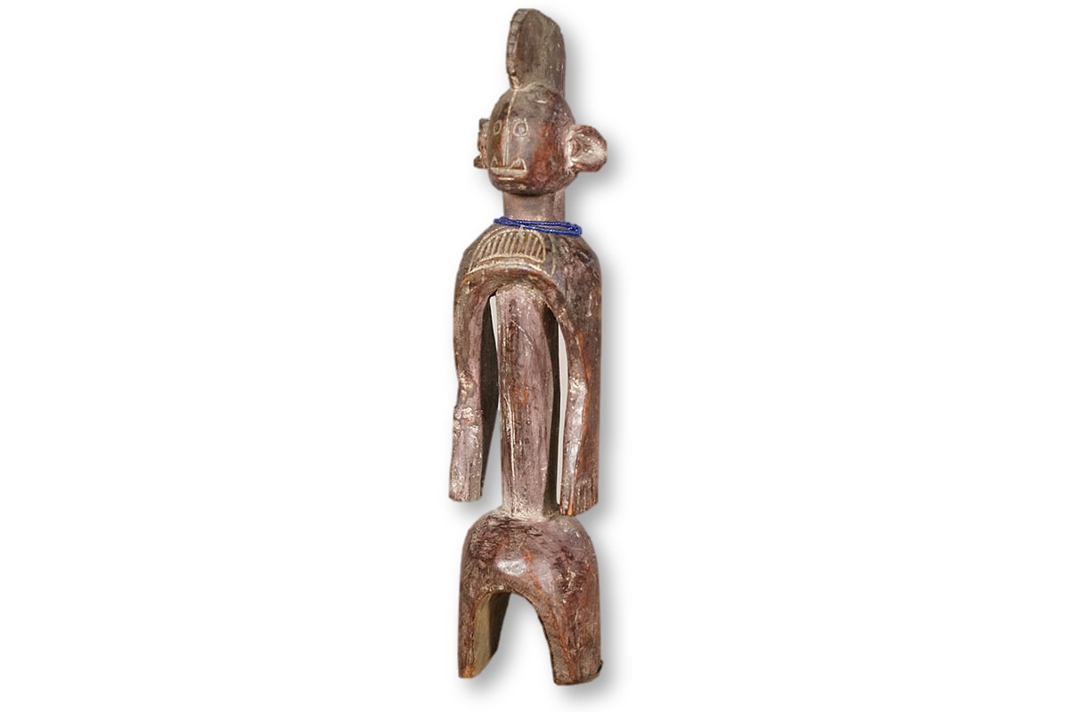 Chamba or Mumuye statue with beaded necklace