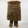 Authentic Yoruba Relief Carved African Drum 41" | Discover African Art