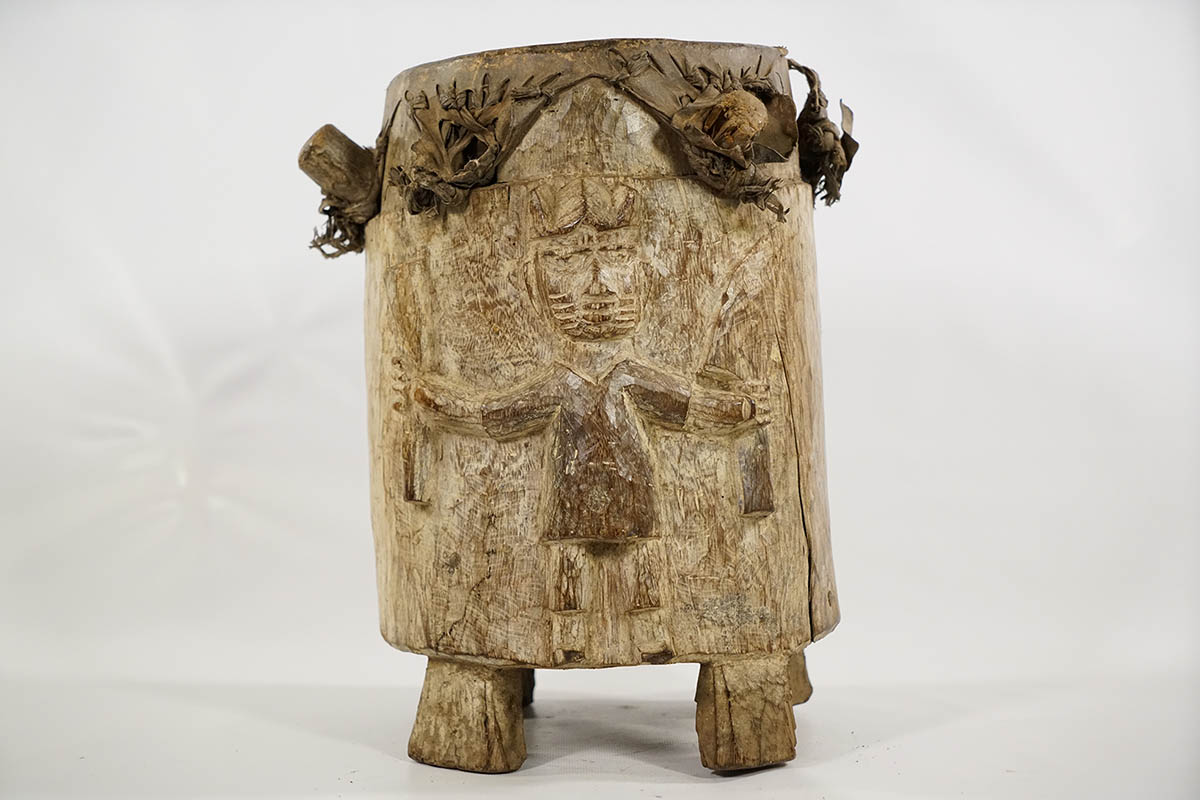 Yoruba Hand Carved African Drum 14.5" | Nigeria | African Art