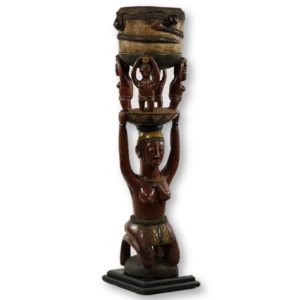 Impressive Baga Female Figural Drum - Discover African Art