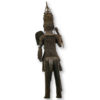 Large Benin bronze warrior riding a horse