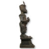 Regal Benin Bronze Dwarf Statue 48"