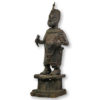 Regal Benin Bronze Dwarf Statue 48"