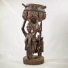 Impressive Hand Carved Yoruba Drum 46"