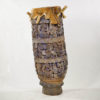 Colorful Hand Carved Yoruba Drum 42"