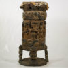 Intricately Carved Yoruba Drum 39"