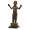 Benin Bronze Female Statue 46.5"- Nigeria | Discover African Art