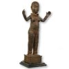 Benin Bronze Female Statue 46.5"- Nigeria | Discover African Art