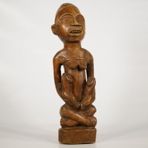 Seated Yombe Maternity Figure with Infants
