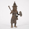 Benin Bronze Soldier Statue w/ Spear 14" | Discover African Art