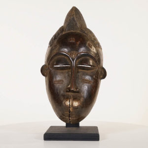 Baule Style Mask 12" w/ Custom Stand | Discover African Art