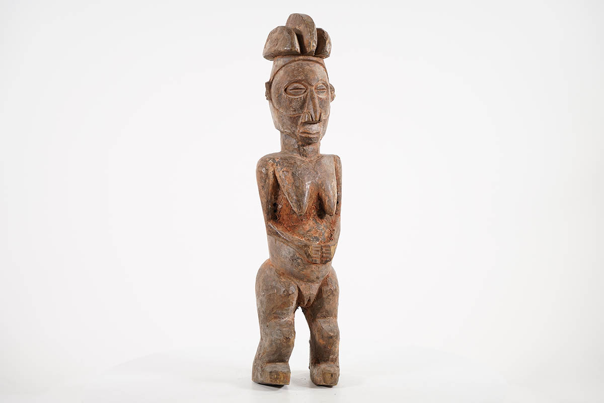 Yaka Female Wooden Statue 21" - DRC | Discover African Art