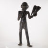 Tikar Bronze Male Musician Statue