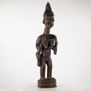 Yoruba Female and Cockerel Figure