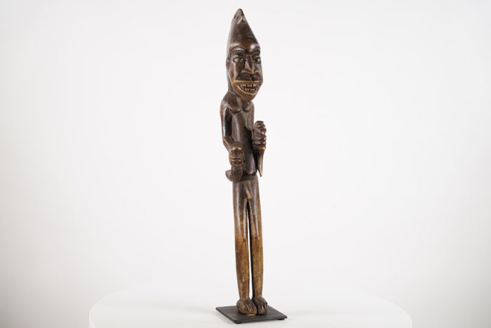 Unusual Male Yoruba Statue 22.5