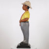Colorful Baule Colonial Figure on Base 41.5" | Discover African Art