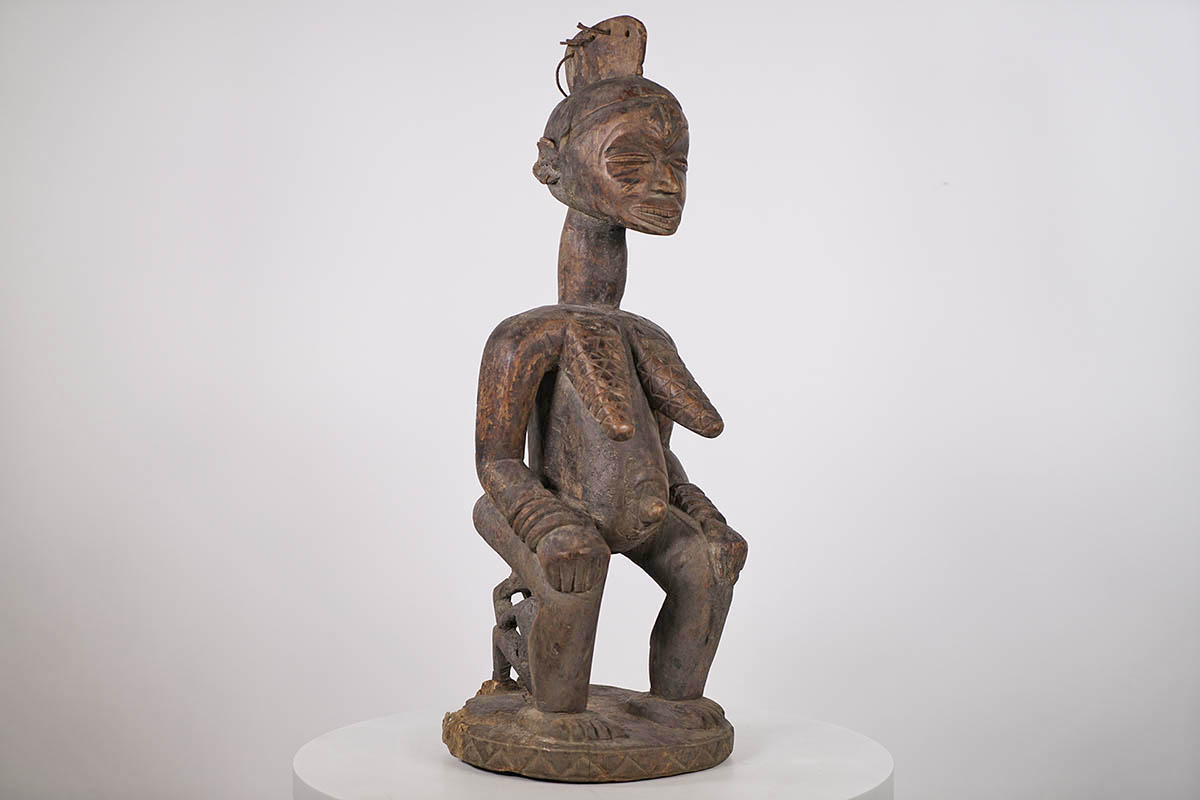 Afo Style Seated Female Statue - Nigeria