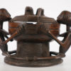 Luba Figural Bowl with Lid 11" - DR Congo