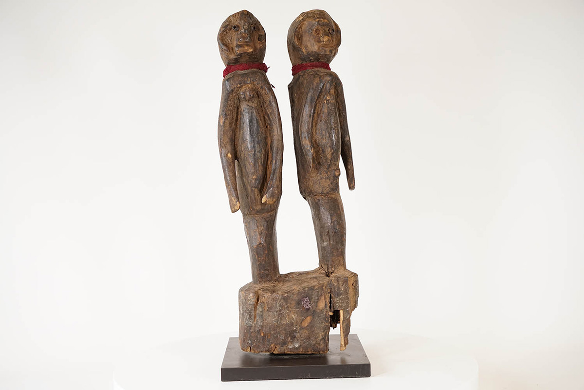 Chamba Statue with Two Figures - Nigeria