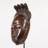Attractive Baule Ndoma African Mask w/ Stand 19" -Ivory Coast