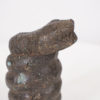 African Bronze Coiled Snake Statue