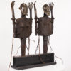 Dogon Bronze Puppet Pair - Mali