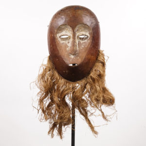 Lovely Lega Mask with Raffia - DR Congo