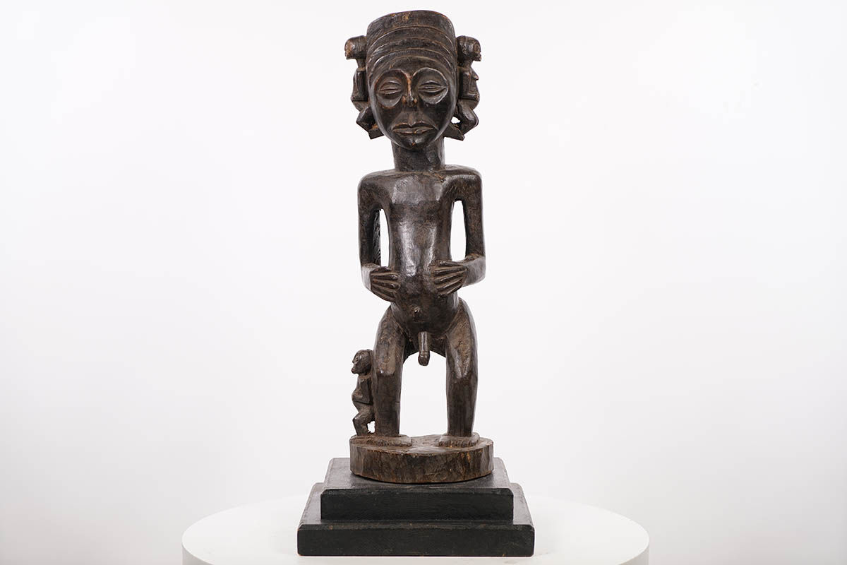 Male Luba Style Figure 26.5" - DRC - Discover African Art