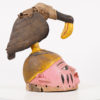 Yoruba Gelede African Mask with Puppet Bird 16" - Nigeria