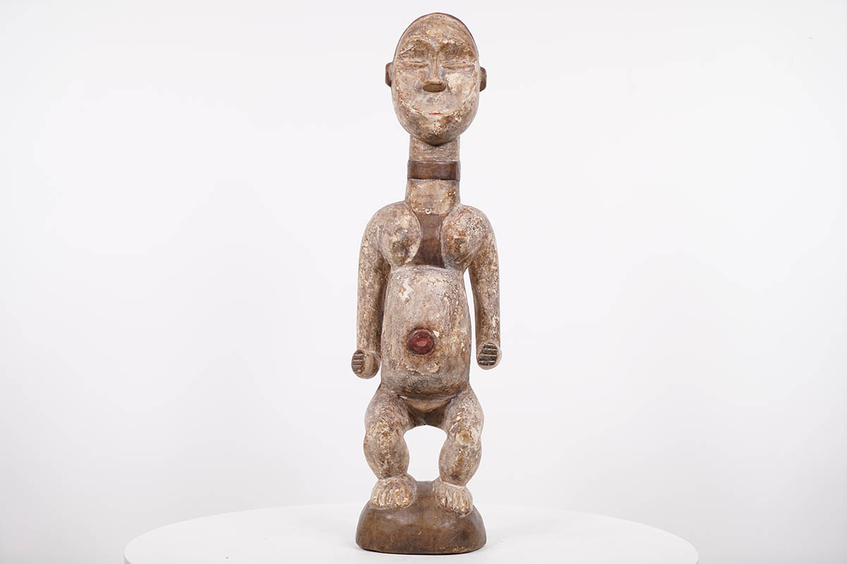 Hand-Carved Ewe Female African Figure 24" - Ghana | Art