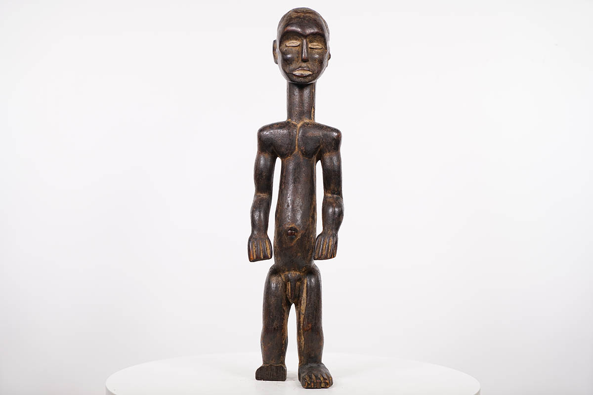 Standing Bete Style Male African Figure 23.5" - Ivory Coast