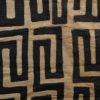 Tan & Black Kuba Cloth Textile - DRC