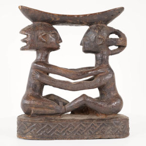 Luba Figural African Headrest 10.5" - DR Congo | Art