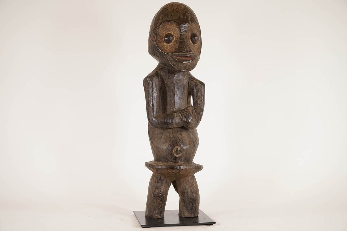 Attractive Mambila African Figure on Base 24.5" - Cameroon