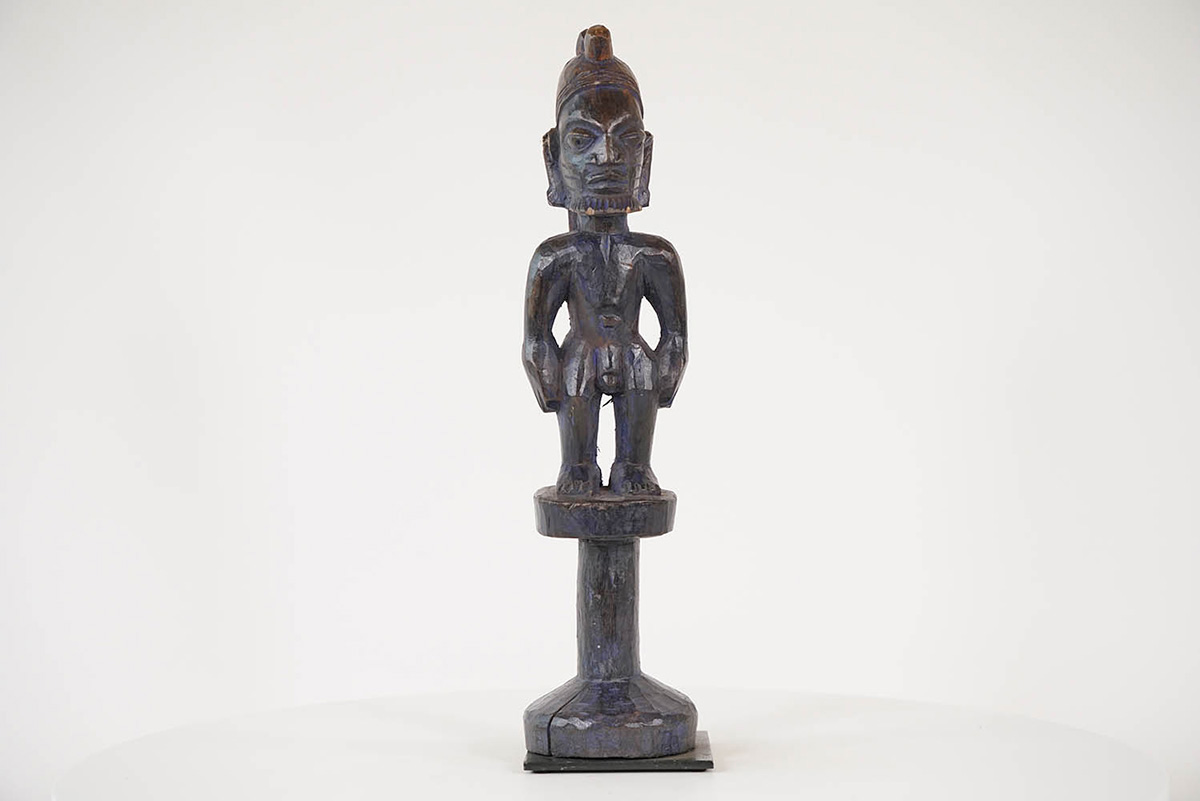 Indigo Yoruba Eshu Statue 15.75