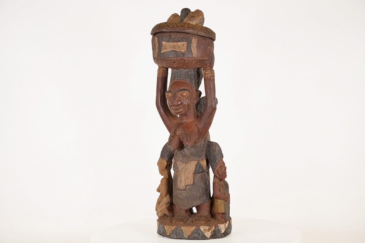Yoruba Female Figural Container - Nigeria