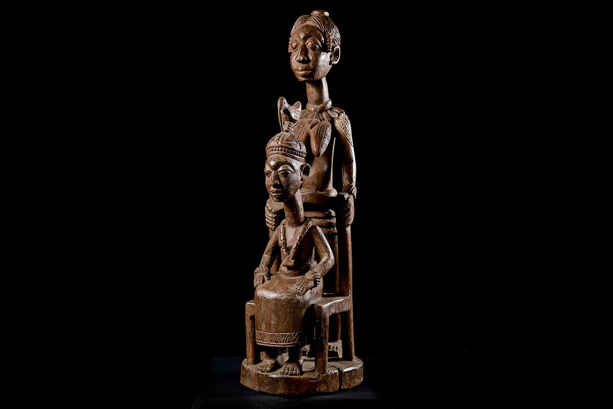 Yoruba Statue with Two Figures - Nigeria | Discover African Art