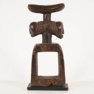 Timeworn Luba Figural Headrest - DR Congo