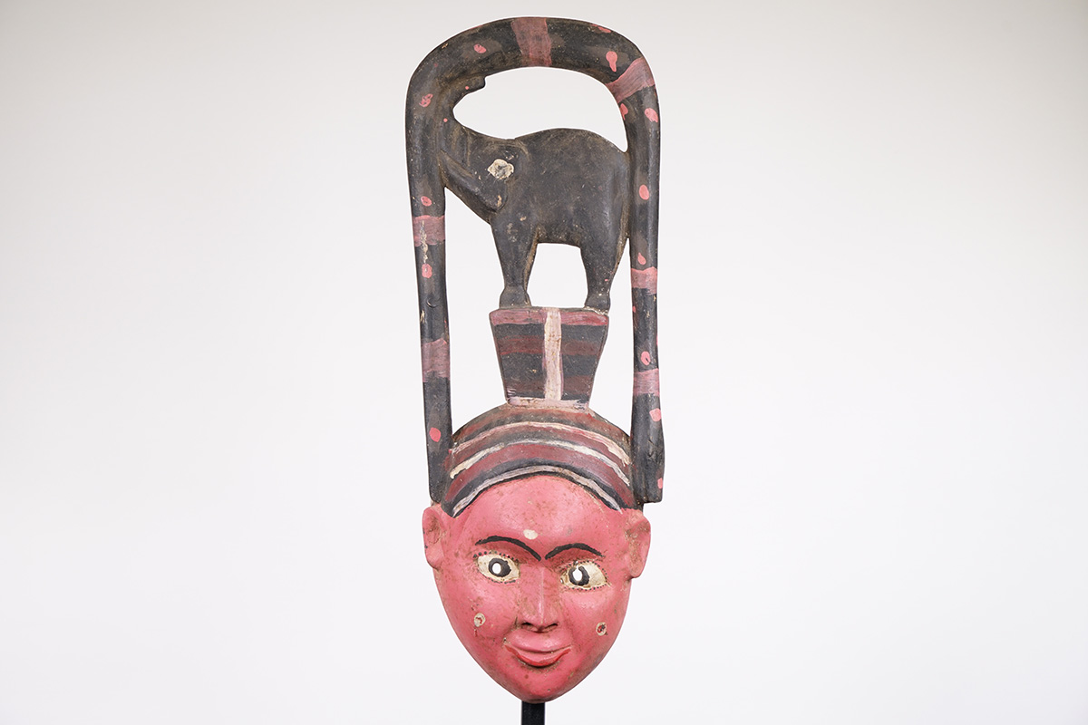 Tiv Mask with Elephant Carving - Nigeria
