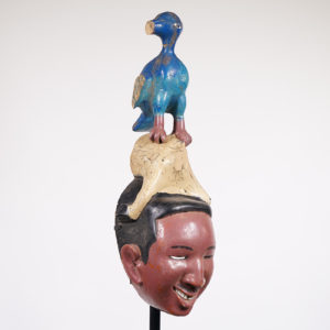 Tiv Mask with Blue Bird on Top - Nigeria