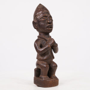 Seated Male Yombe Statue - DRC
