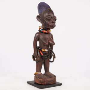 Decorated Female Yoruba Statue - Nigeria