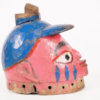 Pink and Blue Yoruba Gelede Mask - Nigeria