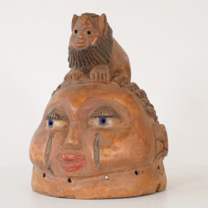 Yoruba Gelede Mask with Lion Figure