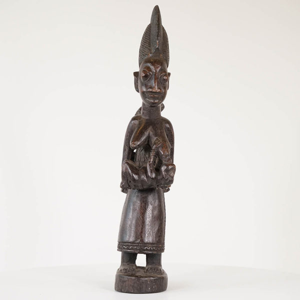 Yoruba Statue of Mother & Children 16.75