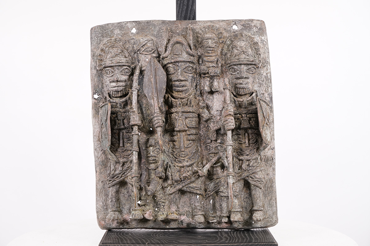 Gorgeous Benin Bronze Plaque - Nigeria