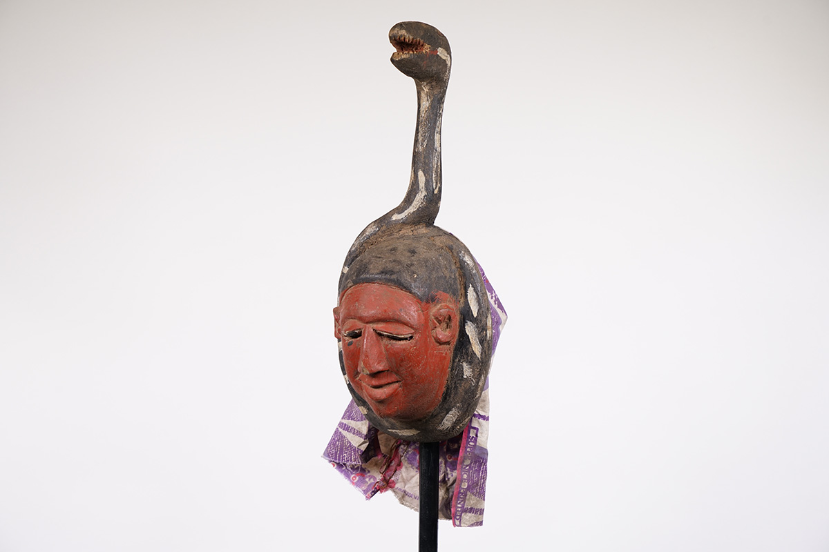 Tiv Festival Mask w Large Snake - Nigeria
