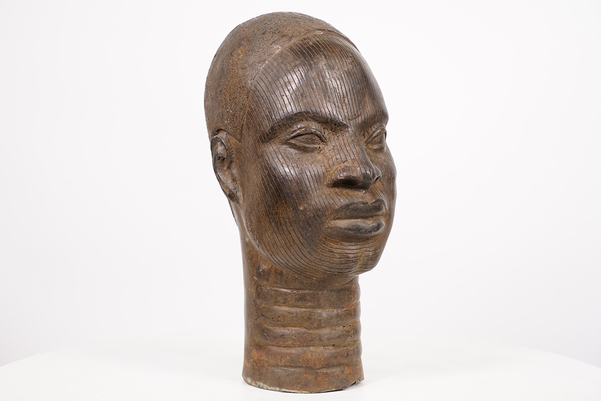 Regal Yoruba Bronze Ife Head - Nigeria